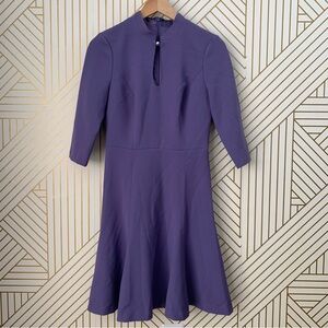 White House Black Market structured Fit & flare A Line keyhole old money dress 0